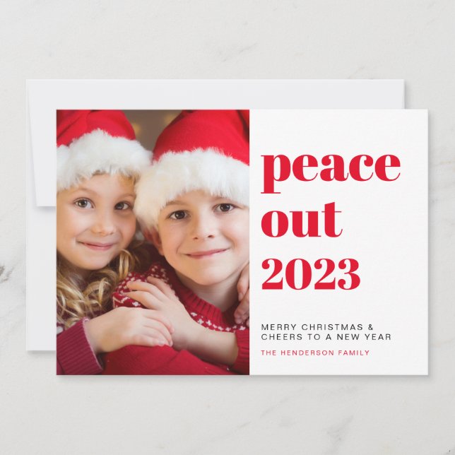 Tarjeta Festiva Navidades de "Peace Out" 2021 (Anverso)