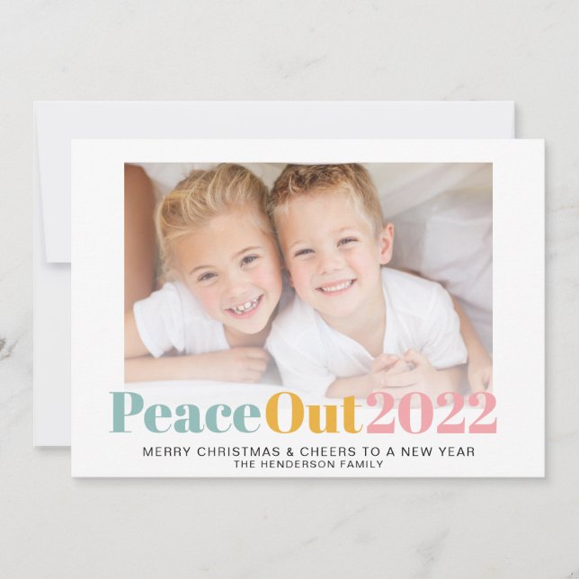 Tarjeta Festiva Navidades de Peace Out 2022 (Anverso)