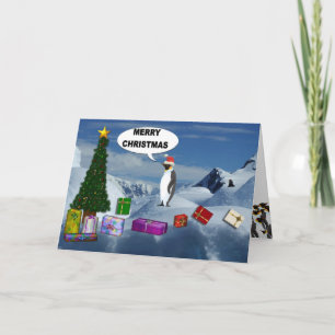 Tarjeta Festiva Navidades de Penguin