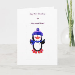 Tarjeta Festiva Navidades de Penguin