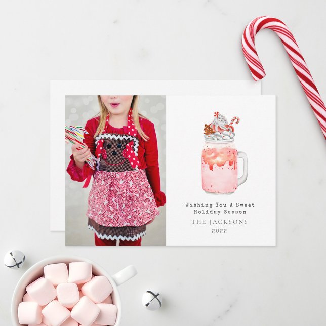 Tarjeta Festiva Navidades de Peppermint Milkshake de la temporada  (Subido por el creador)