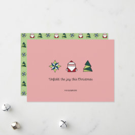 Tarjeta Festiva Navidades de Peppermint Origami