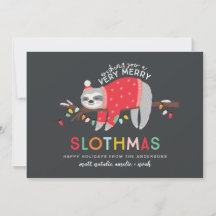 navidades de perezosos y coloridos