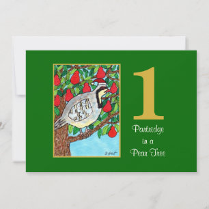 Tarjeta Festiva Navidades de pergamino en un árbol perverso Person