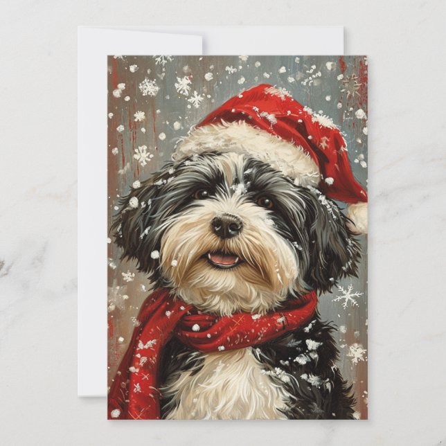 Tarjeta Festiva Navidades de perro de La Habana (Anverso)