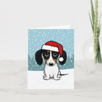 Navidades de perro de Piebald Dachshund Santa Wien