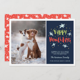 Tarjeta Festiva Navidades de perro de Yappy Howlidays