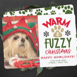 Tarjeta Festiva Navidades de perro Foto Personalizado imagen perso