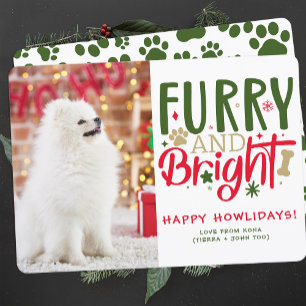Tarjeta Festiva Navidades de perro personalizado Foto imagen perso