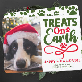 Tarjeta Festiva Navidades de perro personalizado Foto imagen perso