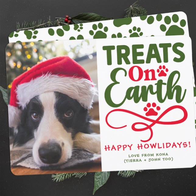 Tarjeta Festiva Navidades de perro personalizado Foto imagen perso (Subido por el creador)