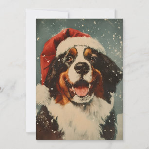 Tarjeta Festiva Navidades de perros de las Montañas Bernesas