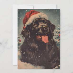 Tarjeta Festiva Navidades de perros de Terranova