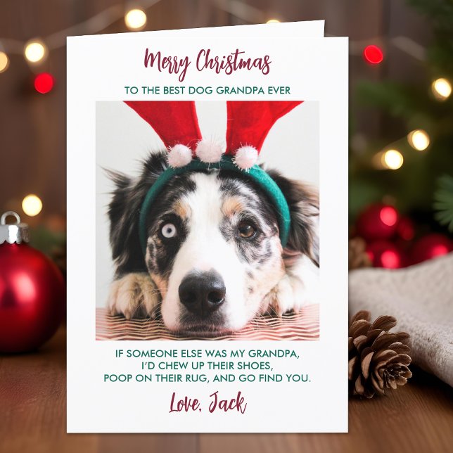 Tarjeta Festiva Navidades de perros divertidos Mascota de Personal (Subido por el creador)