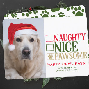 Tarjeta Festiva Navidades de perros graciosos y personalizados ado