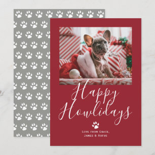 Tarjeta Festiva Navidades de perros Mascotas Felices de Howlidays