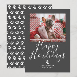 Tarjeta Festiva Navidades de perros Mascotas Felices de Howlidays