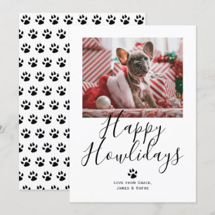 Tarjeta Festiva Navidades de perros Mascotas Felices de Howlidays
