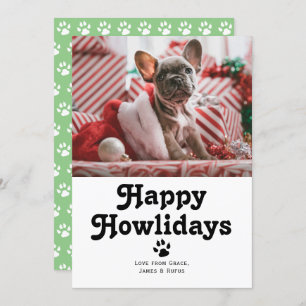 Tarjeta Festiva Navidades de perros Mascotas Felices de Howlidays