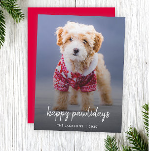 Tarjeta Festiva Navidades de perros   Modernas y ricas copas de ma