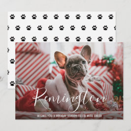 Tarjeta Festiva Navidades de perros simples y elegantes