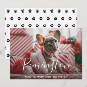 Tarjeta Festiva Navidades de perros simples y elegantes