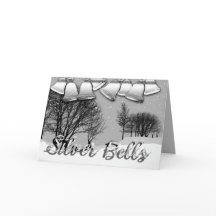 Navidades de personalizable con campanas plateadas