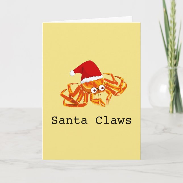 Tarjeta Festiva Navidades de Personalizable 'Santa Clawga' (Anverso)