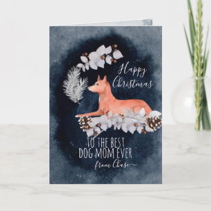 Tarjeta Festiva Navidades de Pharaoh Hound