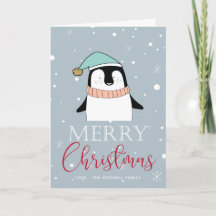 Navidades de pingüino lindo estilo Personalizado d