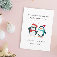 navidades de pingüino románticos divertidos vacaci