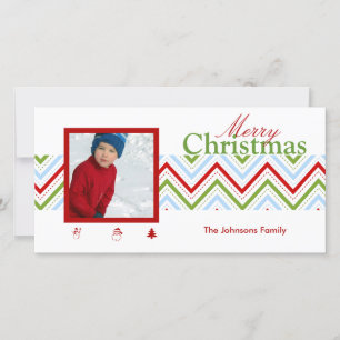 Tarjeta Festiva Navidades de PixDezines Chevron