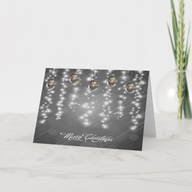 Tarjeta Festiva Navidades de Plata parlanchín (Anverso)