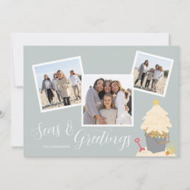 Tarjeta Festiva Navidades de playa