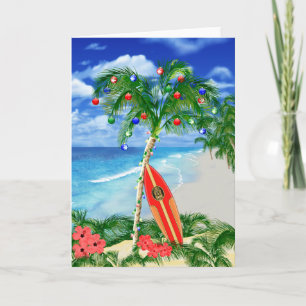 Tarjeta Festiva Navidades de playa