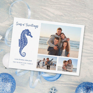 Tarjeta Festiva Navidades de playa Marina Hijahorita 3 Foto