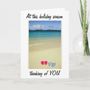TARJETA FESTIVA NAVIDADES DE PLAYA/SUNNY NEW YEAR TE DESEA