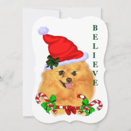 Tarjeta Festiva Navidades de Pomerania