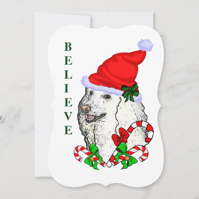 Tarjeta Festiva Navidades de Poodle Lovers (Anverso)