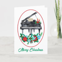 Navidades de profesores de música de piano acuarel