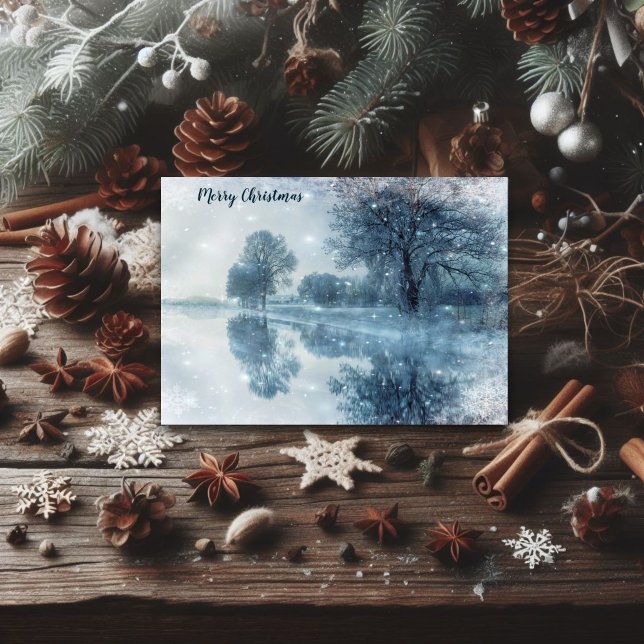 Tarjeta Festiva Navidades de Psalms Verse Winter Wonderland Woodla (Subido por el creador)