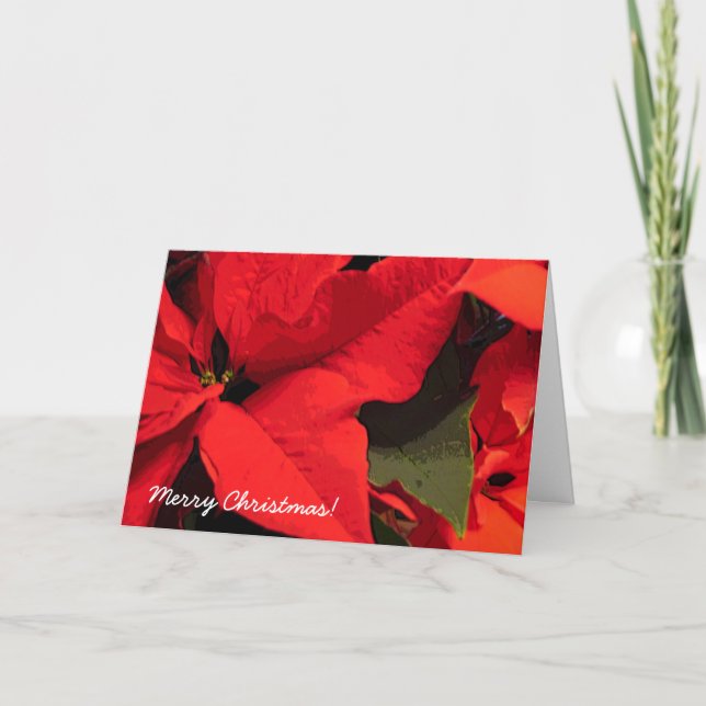 Tarjeta Festiva Navidades de punintetis (Anverso)
