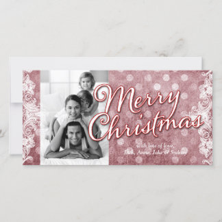 Tarjeta Festiva NAVIDADES de puntos rojos vintage de GC