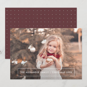 Tarjeta Festiva Navidades de puntos simples y elegantes