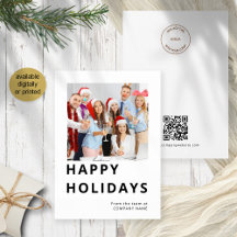 Navidades de QR con el logotipo de Happy Holidays 