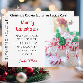Tarjeta Festiva Navidades de recetas de intercambio de cookies de
