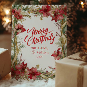 Tarjeta Festiva Navidades de Red Amaryllis