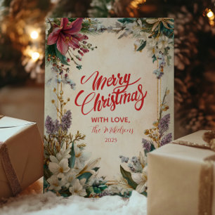 Tarjeta Festiva Navidades de Red Amaryllis