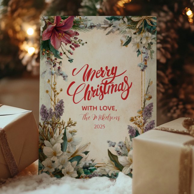 Tarjeta Festiva Navidades de Red Amaryllis (Subido por el creador)