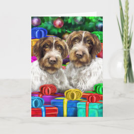Tarjeta Festiva Navidades de regalos abiertos de punteros de WH en